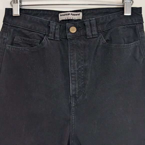 American Apparel black denim high-waist jeans - Picture 1 of 6